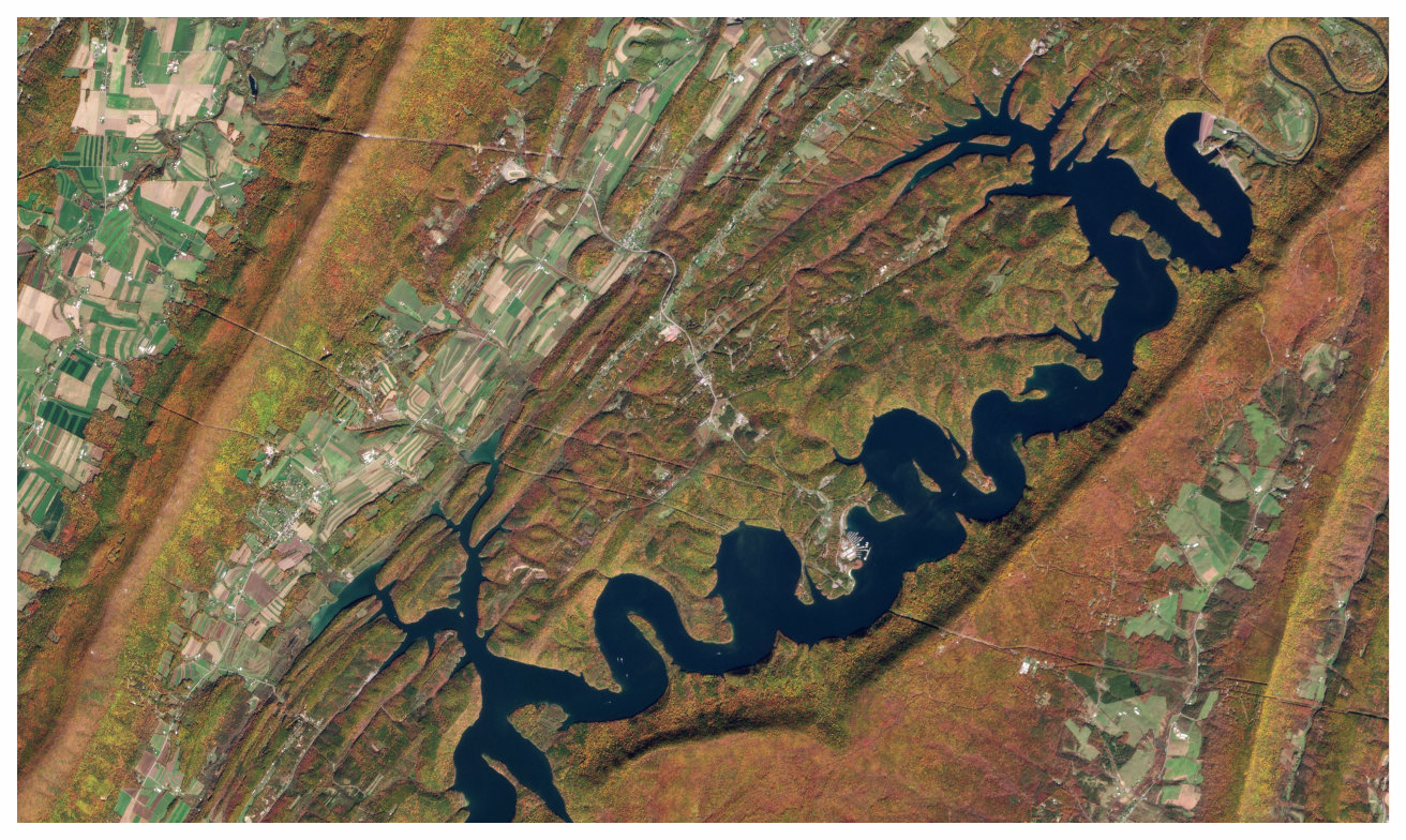 Example of High Resolution Planet Satellite Imagery Showing a Forested Landscape