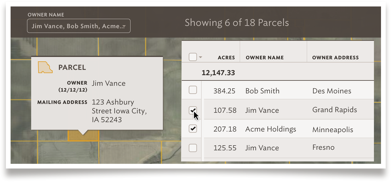 Owner Address Data Example